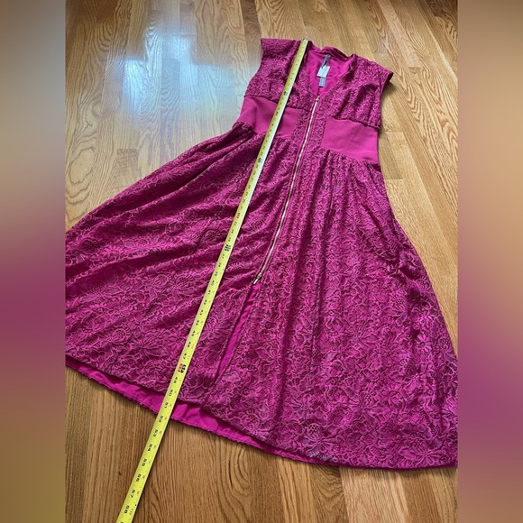 Anthropologie The Tommie Cap-Sleeve Front-Zip Shirt Dress Lace Edition Sz XL NWT - Picture 8 of 14